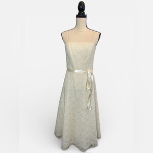 Classic Bari Jay Formal Ivory Champagne Dress Wedding Bridesmaid Guest A Line 12